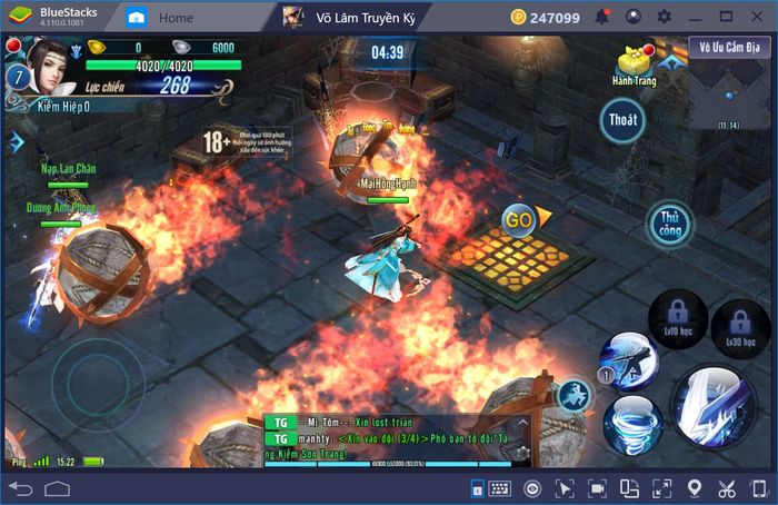 Chơi Võ Lâm Truyền Kỳ Mobile trên PC với BlueStacks