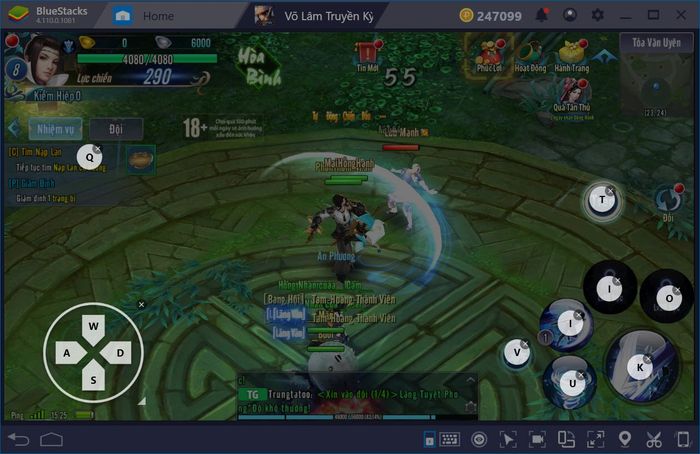 Chơi Võ Lâm Truyền Kỳ Mobile trên PC với BlueStacks