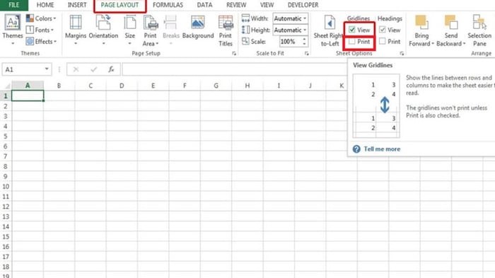 Hướng dẫn xóa dòng kẻ trong Excel