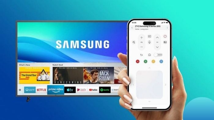 Cả điện thoại iPhone và tivi Samsung phải kết nối vào cùng một mạng wifi để có thể điều khiển được.