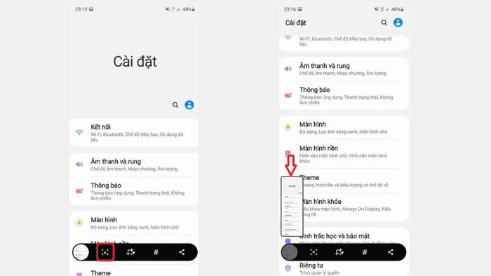 chụp màn hình Samsung 12