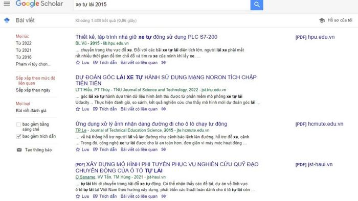 Các chiến lược hiệu quả với Google Scholar