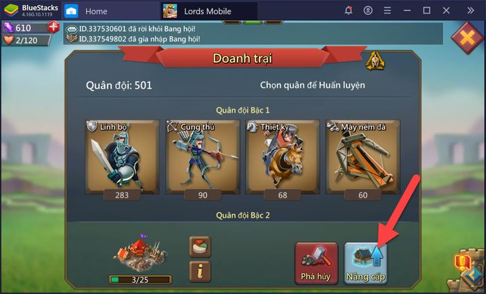 Bí quyết thành công khi chơi Lords Mobile