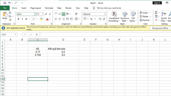 Làm tròn số trong Excel với hàm ROUND