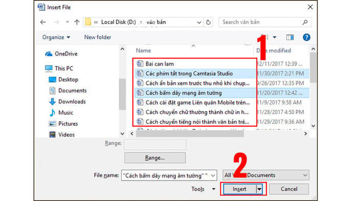 Hướng dẫn gộp file Word