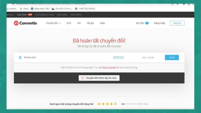 chuyển file Excel sang Word bước 13