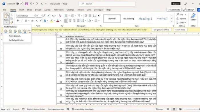 chuyển file Excel sang Word bước 5