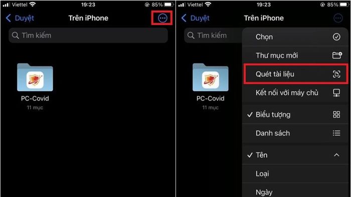 Quét trên iPhone bước 5