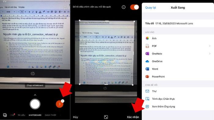 Scan trên iPhone với Microsoft Office Lens