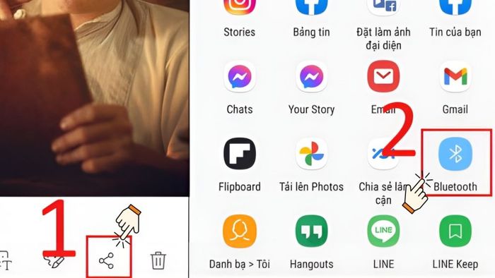 Cách chuyển dữ liệu ảnh từ Android sang Android bằng bluetooth - Bước 2