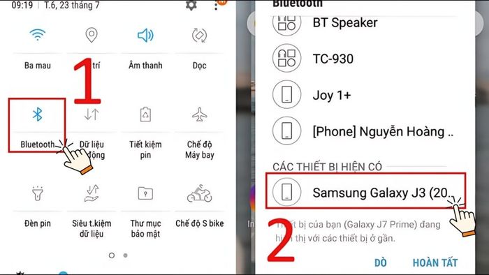 Cách chuyển dữ liệu ảnh từ Android sang Android bằng bluetooth - Bước 1