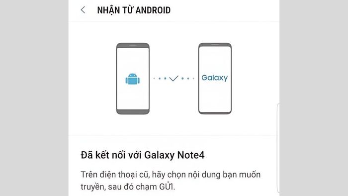 Chuyển dữ liệu từ Android sang Android bằng ứng dụng - Bước 4