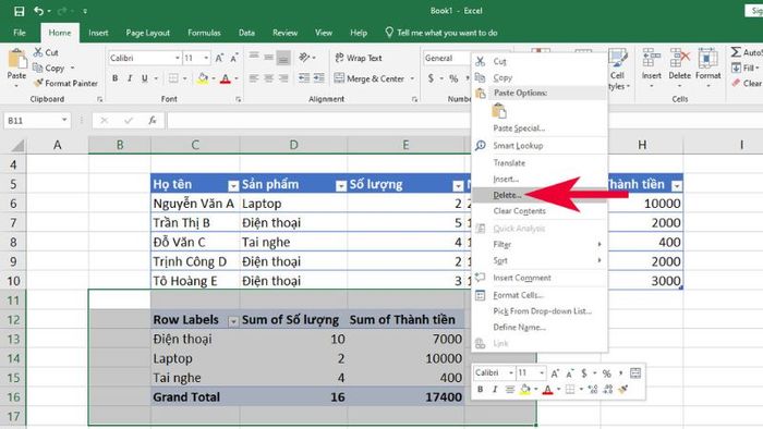 Bảng tổng hợp trong Excel-13