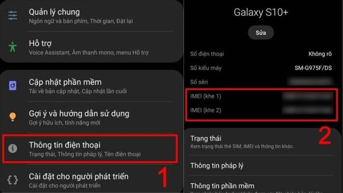 Cách 2: Check IMEI qua ứng dụng cài đặt: Đầu tiên bạn chỉ cần mở ứng dụng “Cài đặt”. Sau đó bạn chọn vào “Thông tin thiết bị” và chọn mục “Trạng thái” nhận số IMEI.