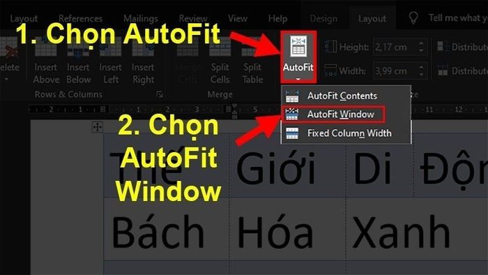 Nhấn vào “AutoFit Window” để tiếp tục cách in 2 mặt trong Excel