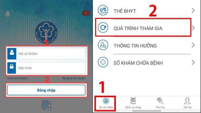 Tra cứu quá trình đóng BHXH qua ứng dụng VssiD