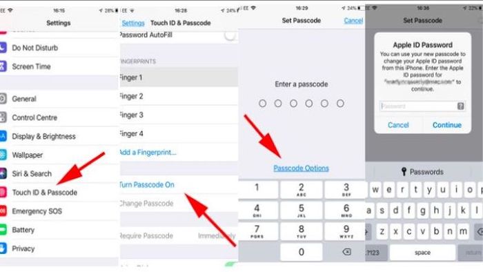 Hướng dẫn chi tiết cách cài đặt mật khẩu cho iPhone