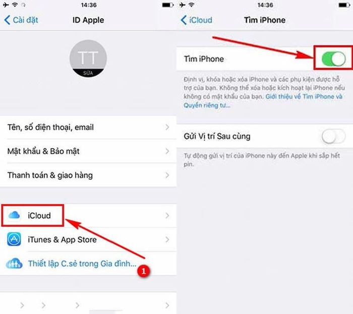 Định vị iPhone bằng iCloud