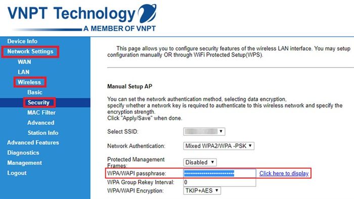 Cách đổi mật khẩu wifi VNPT - phần 5