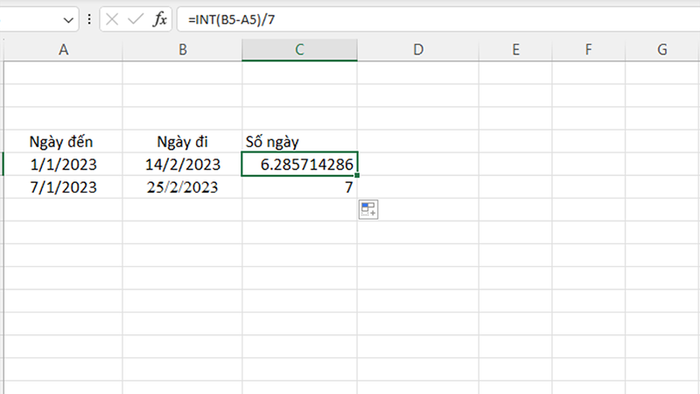 Hàm INT trong Excel - Phần 7