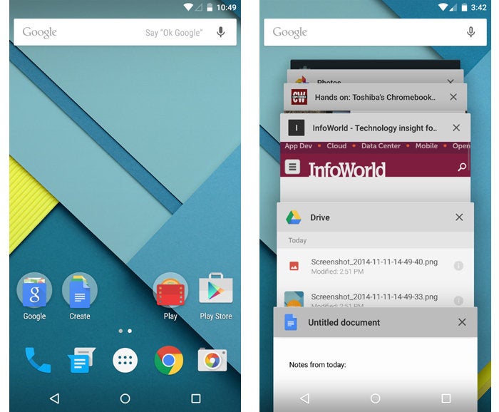 Phiên bản Android 5.0 và 5.1 Lollipop