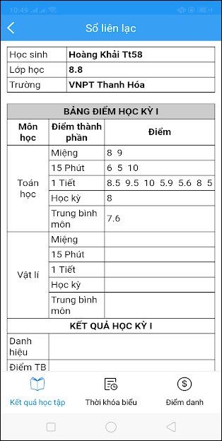 Hướng dẫn cách sử dụng vnedu tra cứu điểm thi 5