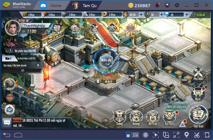 Trải nghiệm game Tam Quốc Vương Giả trên PC