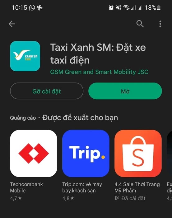 Hướng dẫn chi tiết về cách đặt xe Taxi Xanh SM