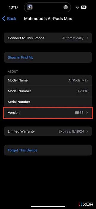 cập nhật firmware AirPods 4