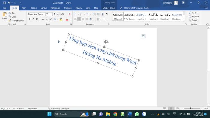 Cách xoay chữ trong Word - 13