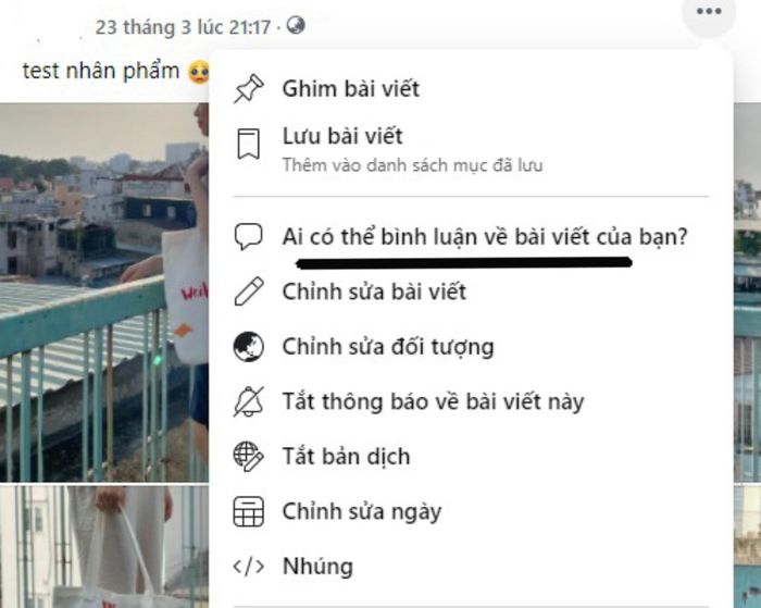 tính năng bình luận Facebook