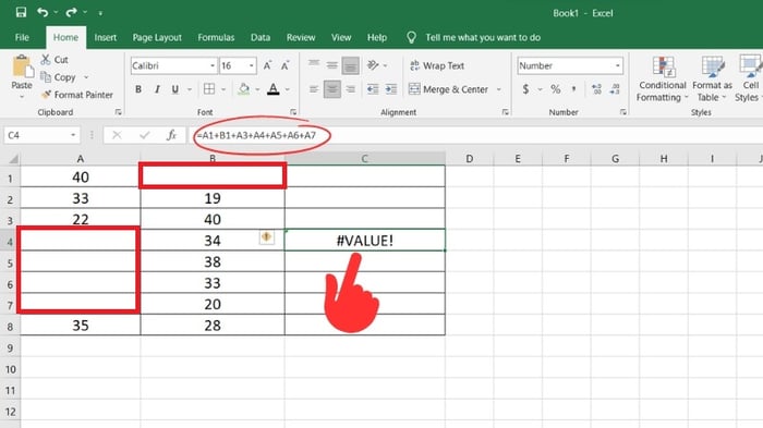 lỗi #VALUE! trong Excel số 7