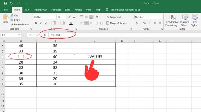 lỗi #VALUE! trong Excel số 5