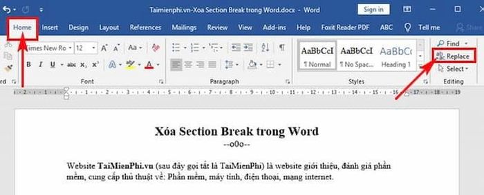 xoa-trang-trang-trong-word-do-Section-Break-hoặc-Page-Break