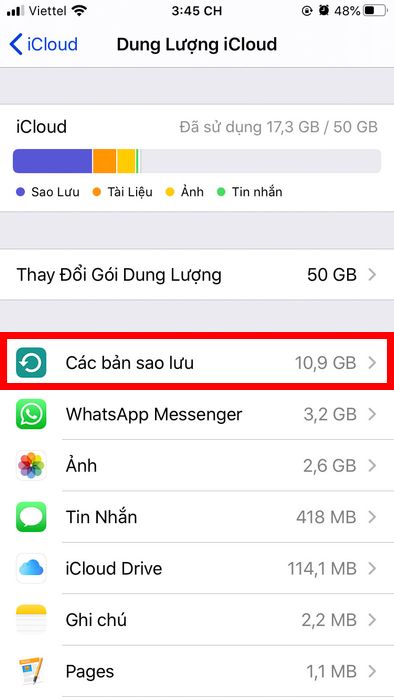 Cách xóa các bản sao lưu iCloud để giải phóng dung lượng trên iPhone, iPad