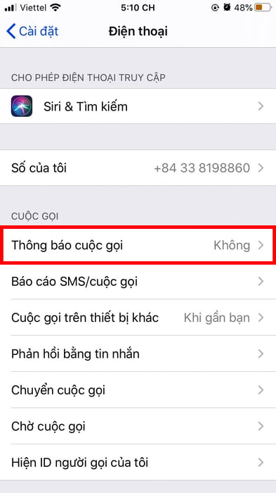 Hướng dẫn bật và tắt tính năng đọc số điện thoại trên iPhone