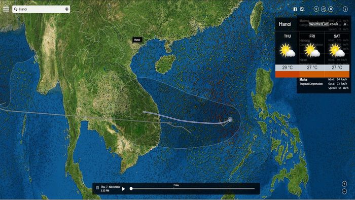 Cách theo dõi cơn bão số 6 khi đang tiến vào Việt Nam bằng smartphone