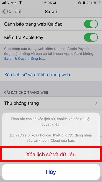 Hướng dẫn xoá lịch sử web trên Safari cho iPhone, iPad, Mac