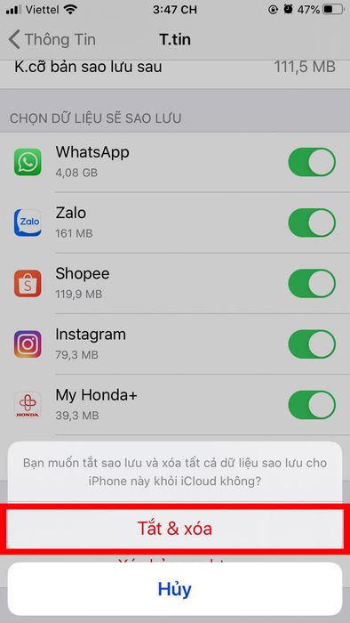 Cách xóa các bản sao lưu iCloud để giải phóng dung lượng trên iPhone, iPad
