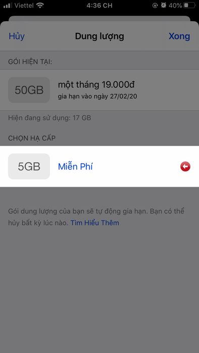 Làm thế nào để huỷ gia hạn dung lượng iCloud trên iPhone, iPad, Mac