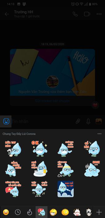 tải ngay sticker trên Zalo