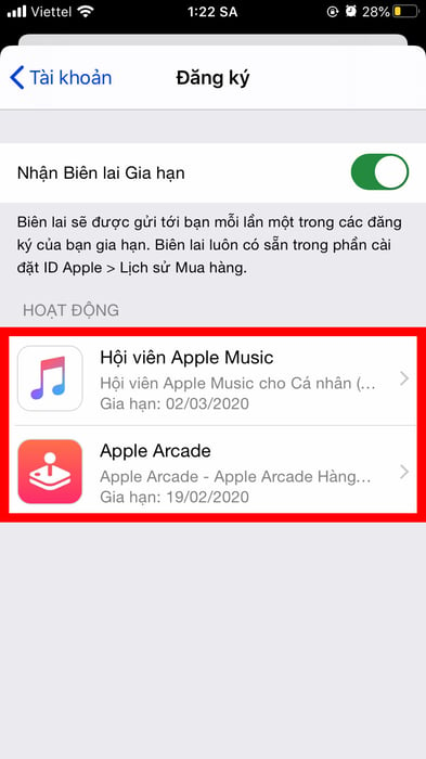 Cách thức huỷ gia hạn ứng dụng trên App Store cho iPhone, iPad