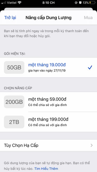 Cách mua thêm dung lượng iCloud cho iPhone và iPad như thế nào? Bạn biết giá cả như thế nào?