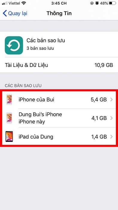 Cách xóa các bản sao lưu iCloud để giải phóng dung lượng trên iPhone, iPad