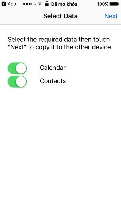 chuyển dữ liệu từ iPhone sang Android