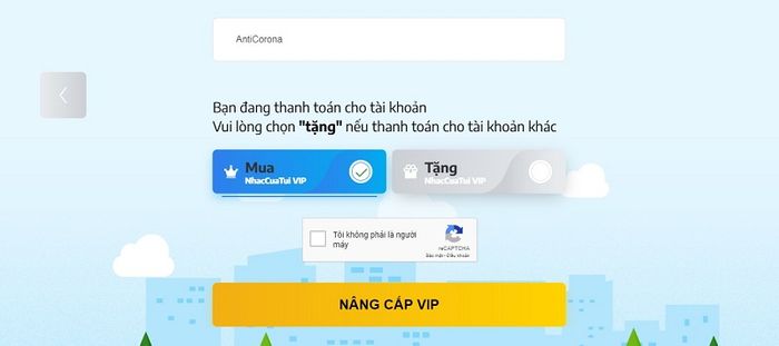 nhận quyền VIP trên ứng dụng NhacCuaTui