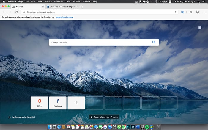 Hãy tải ngay Microsoft Edge dựa trên Chromium để trải nghiệm trên macOS.