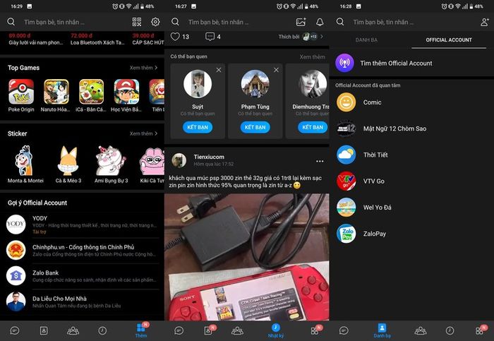 Chế độ Dark Mode trên Zalo cho Android