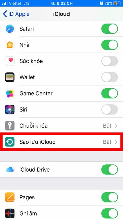 Hướng dẫn sao lưu iCloud mới nhất trên iPhone, iPad