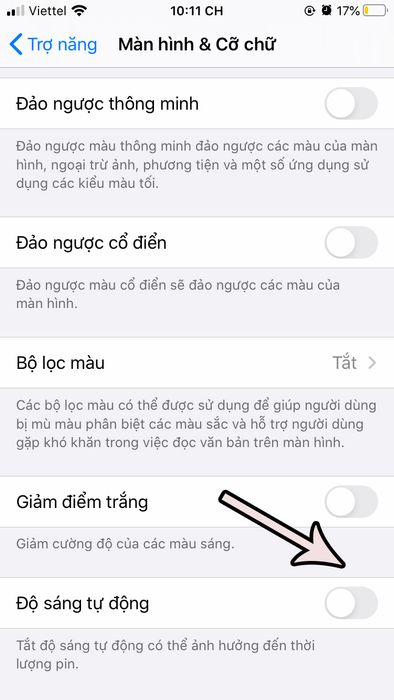 Cách tắt chế độ tự động điều chỉnh độ sáng trên iOS 13 cho iPhone